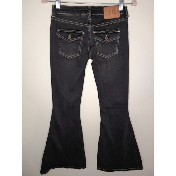 BDG Urban Outfitters trendy Y2k low rise black gray denim flare pants 26 - Picture 9 of 15